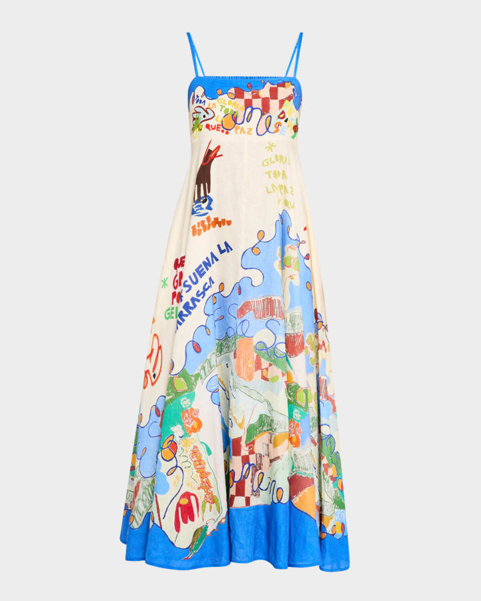 Nadia Linen Maxi Dress